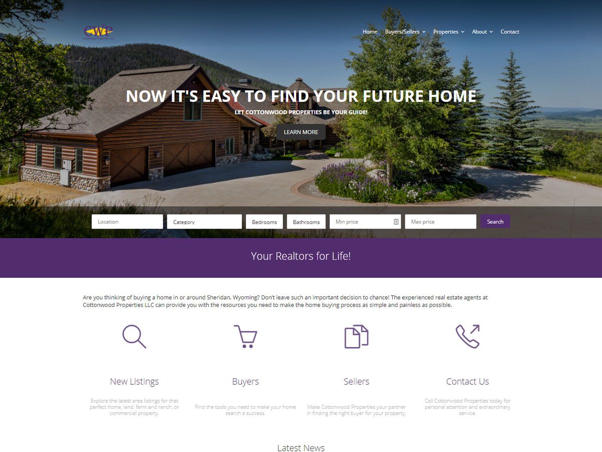 Cottonwood Properties website created by Confluence Collaborative