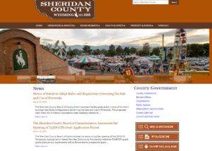 Sheridan County website created by Confluence Collaborative